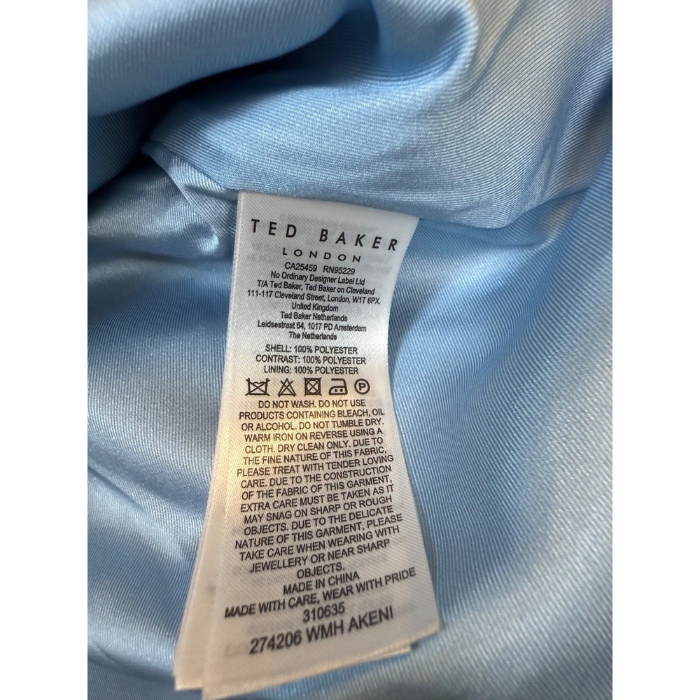 NWT Ted Baker Peplum Top Sleeveless Blouse Work | Light Blue | Size US 6 Ted 2 - Picture 5 of 9